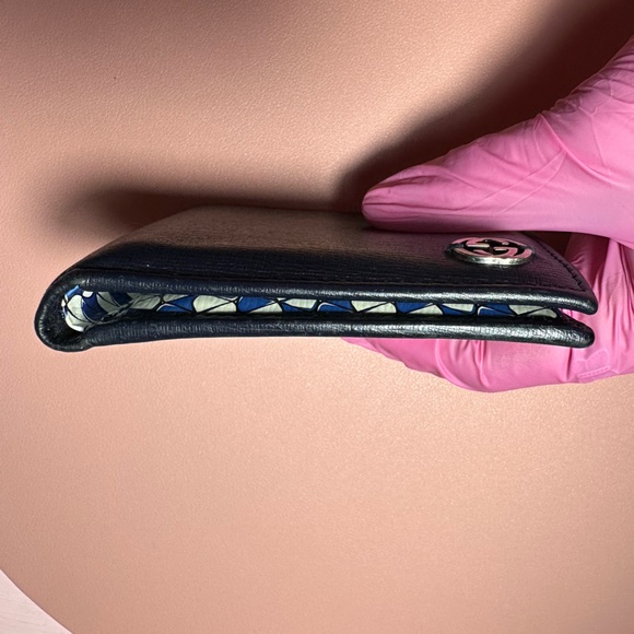 GUCCI Bifold Wallet Vintage Navy Blue - Picture 16 of 17